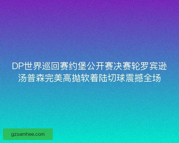 DP世界巡回赛约堡公开赛决赛轮罗宾逊汤普森完美高抛软着陆切球震撼全场
